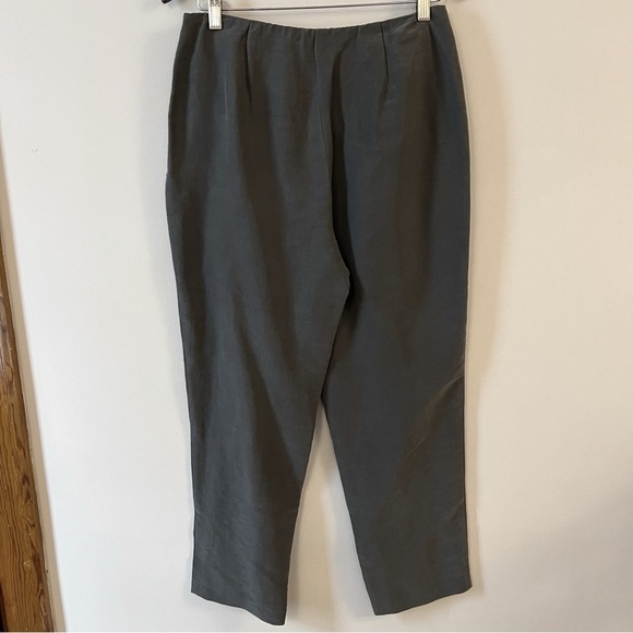 Eileen Fisher Gray Dress Pants Lightweight Side Zipper Close Tapered Leg Small - Picture 5 of 8